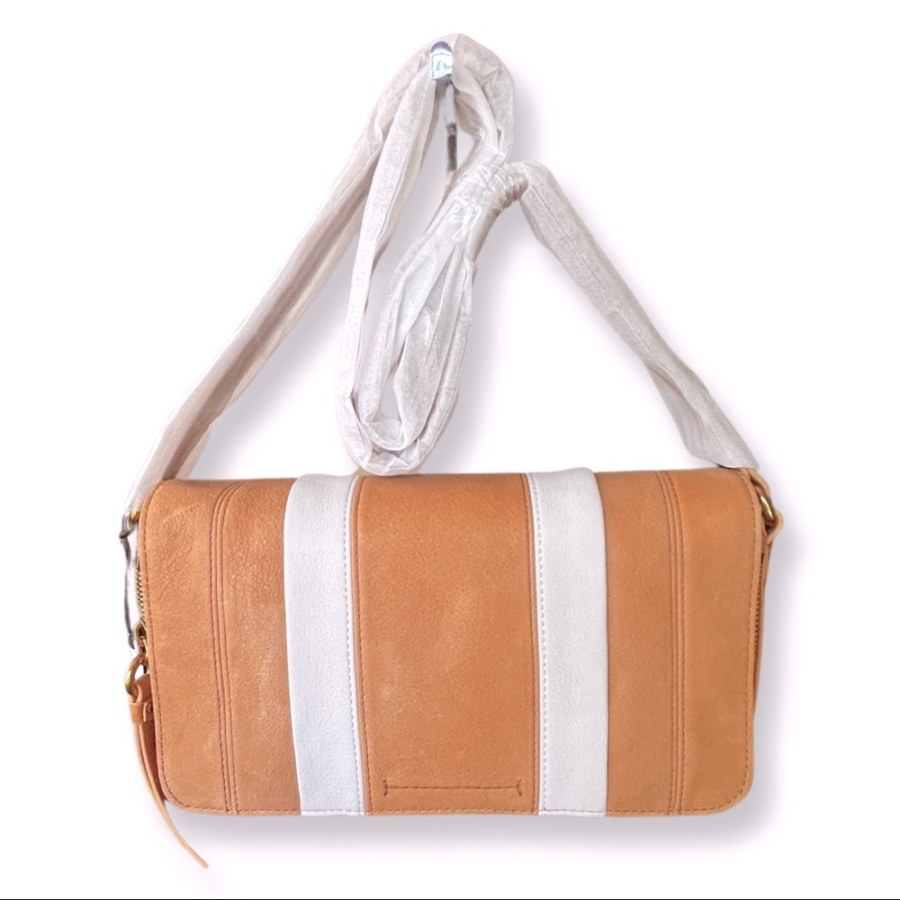 American Leather Co. Maple Flap Crossbody Bag Apricot